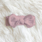 Personalized Bow Headband in Muted Pink