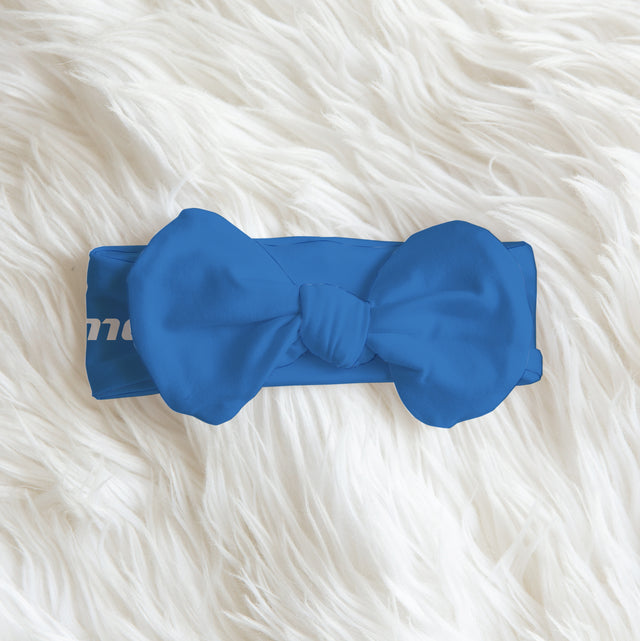 Personalized Bow Headband in Blue