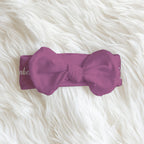 Personalized Bow Headband in Dusty Mauve