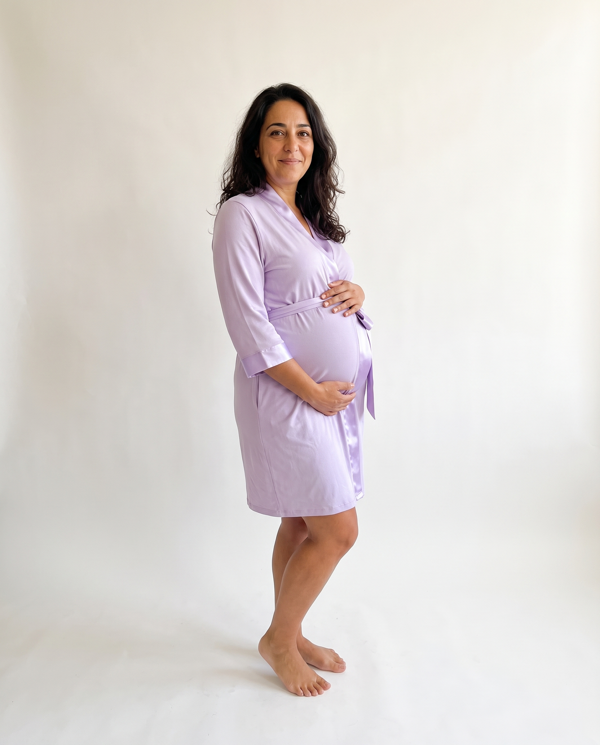 Maternity Robe in Purple