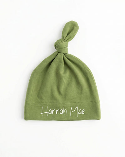Personalized Knotted Hat in Forest