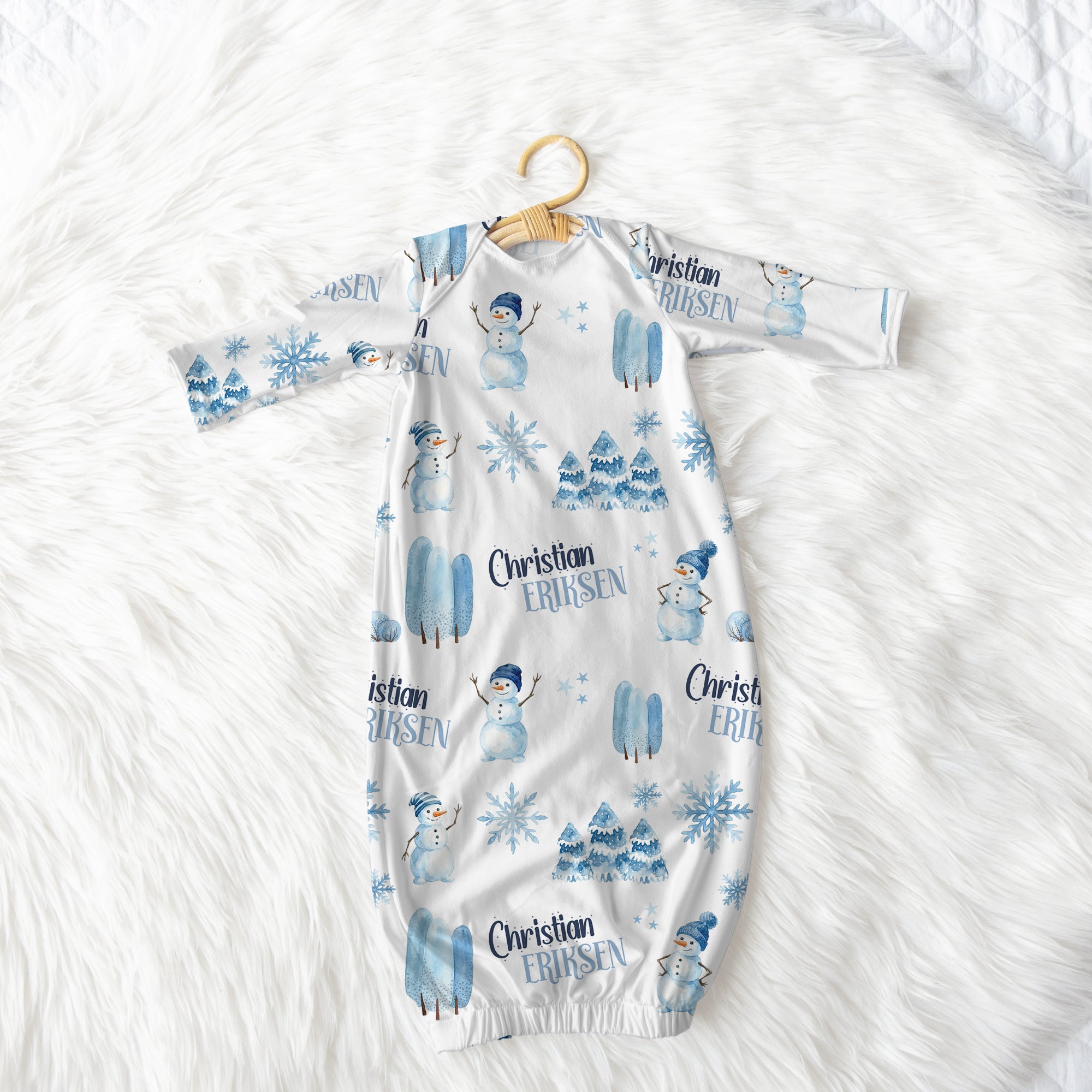 Personalized Sleep Gown in Snowman