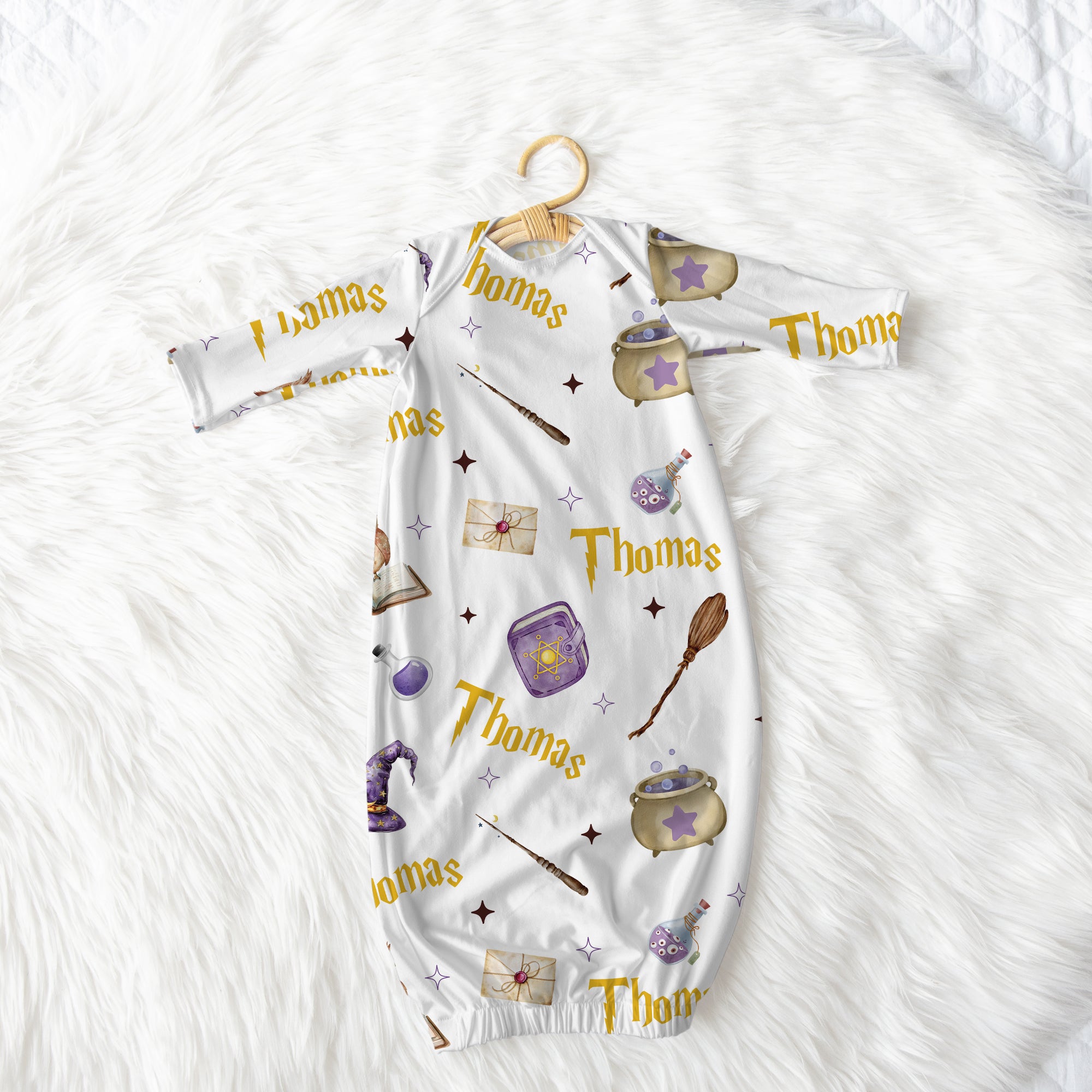 Personalized Sleep Gown in Wizard School
