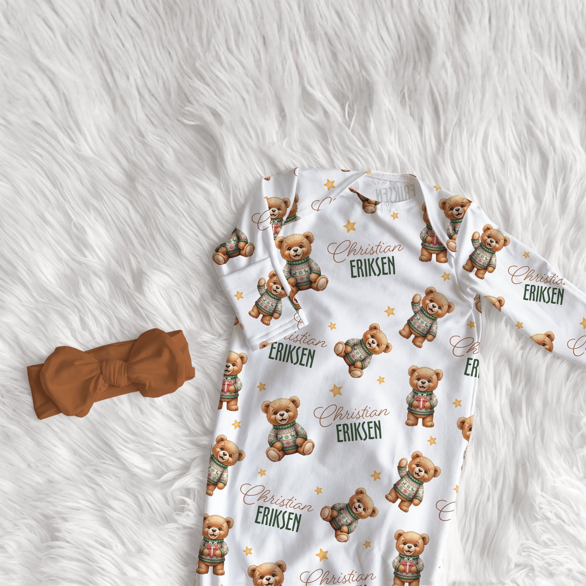 Personalized Sleep Gown in Cozy Bear