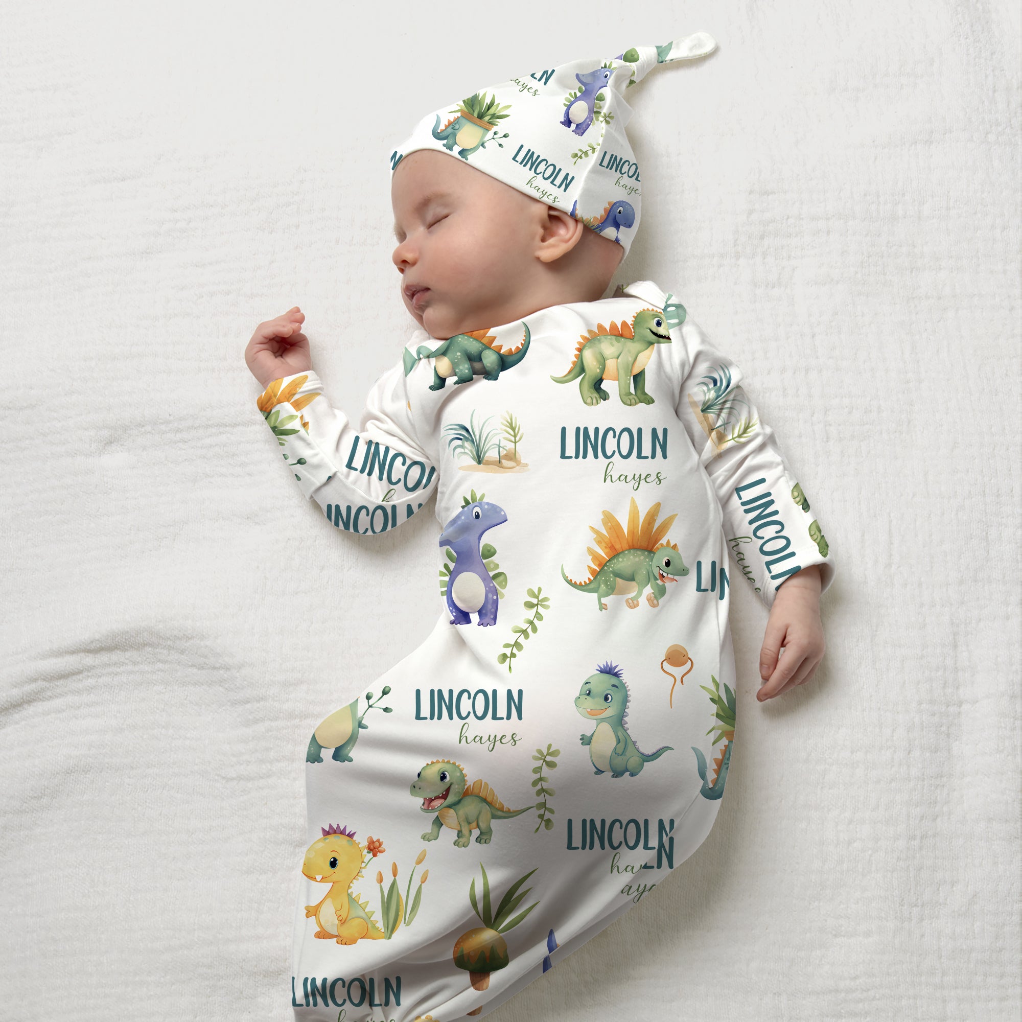 Personalized Sleep Gown in Dinosaur Boy