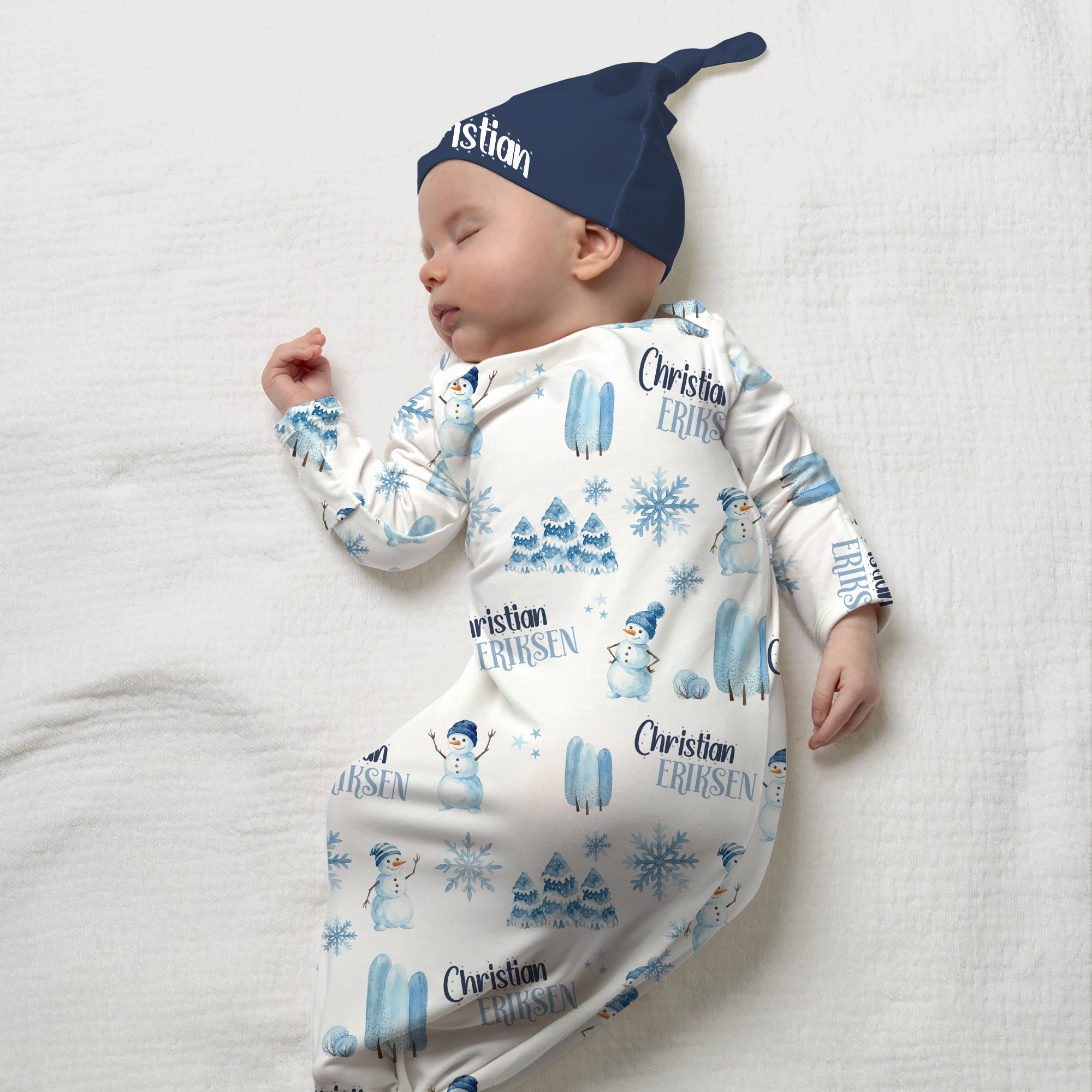 Personalized Sleep Gown in Snowman