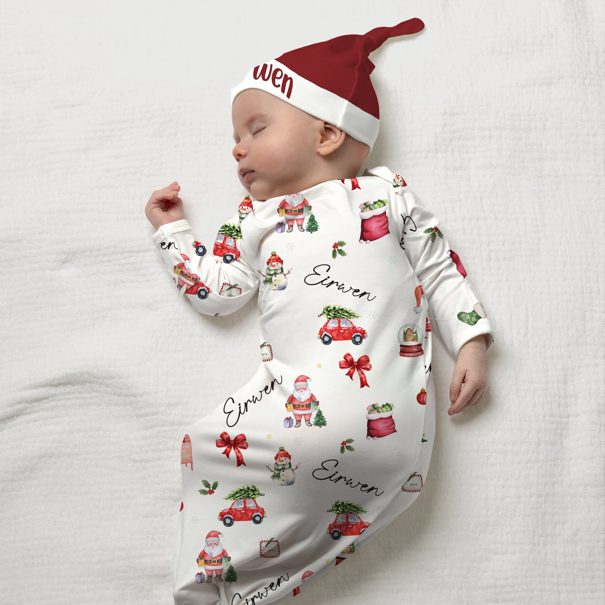 Christmas Day Personalized Newborn Sleep Gown