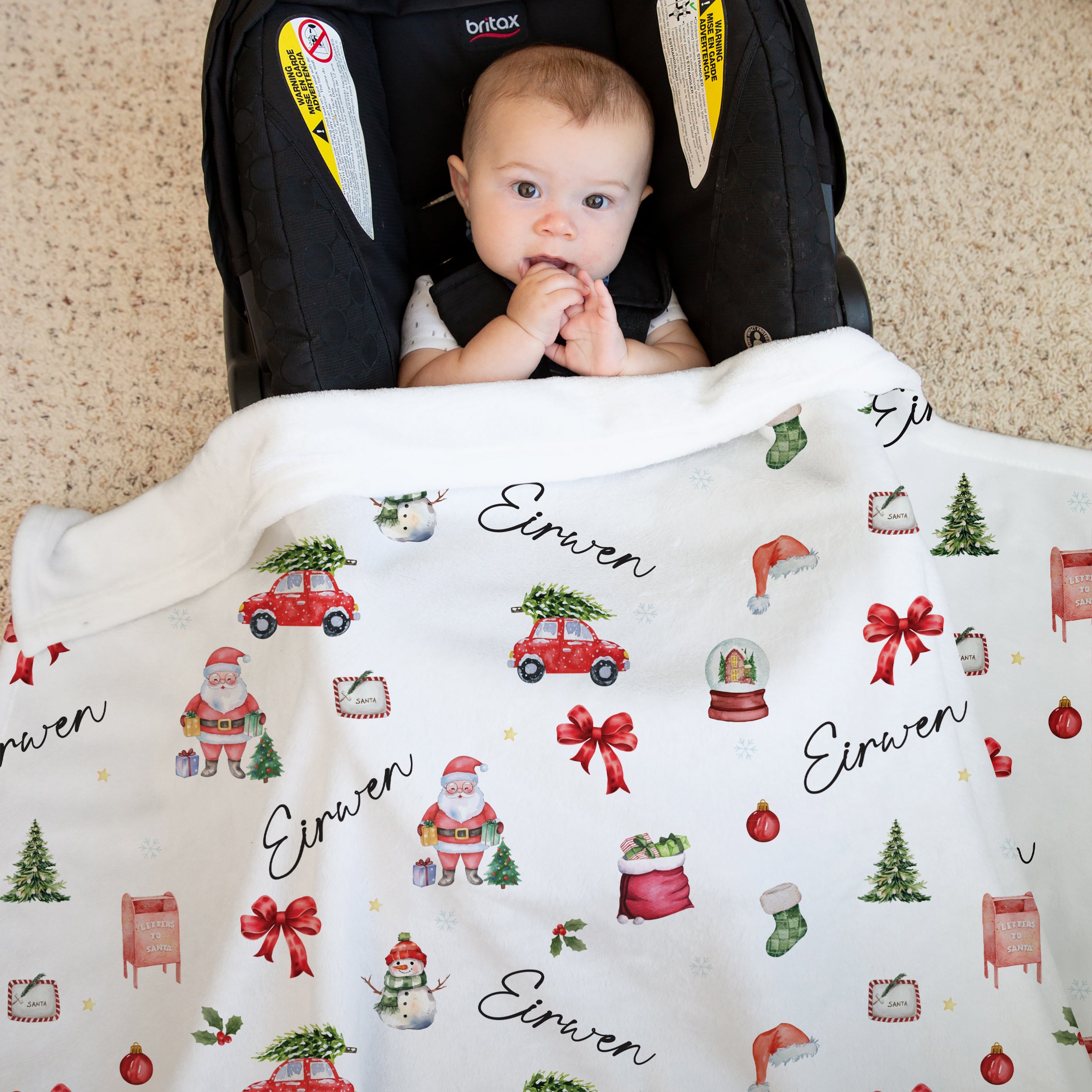Christmas Day Personalized Kids Minky Blanket