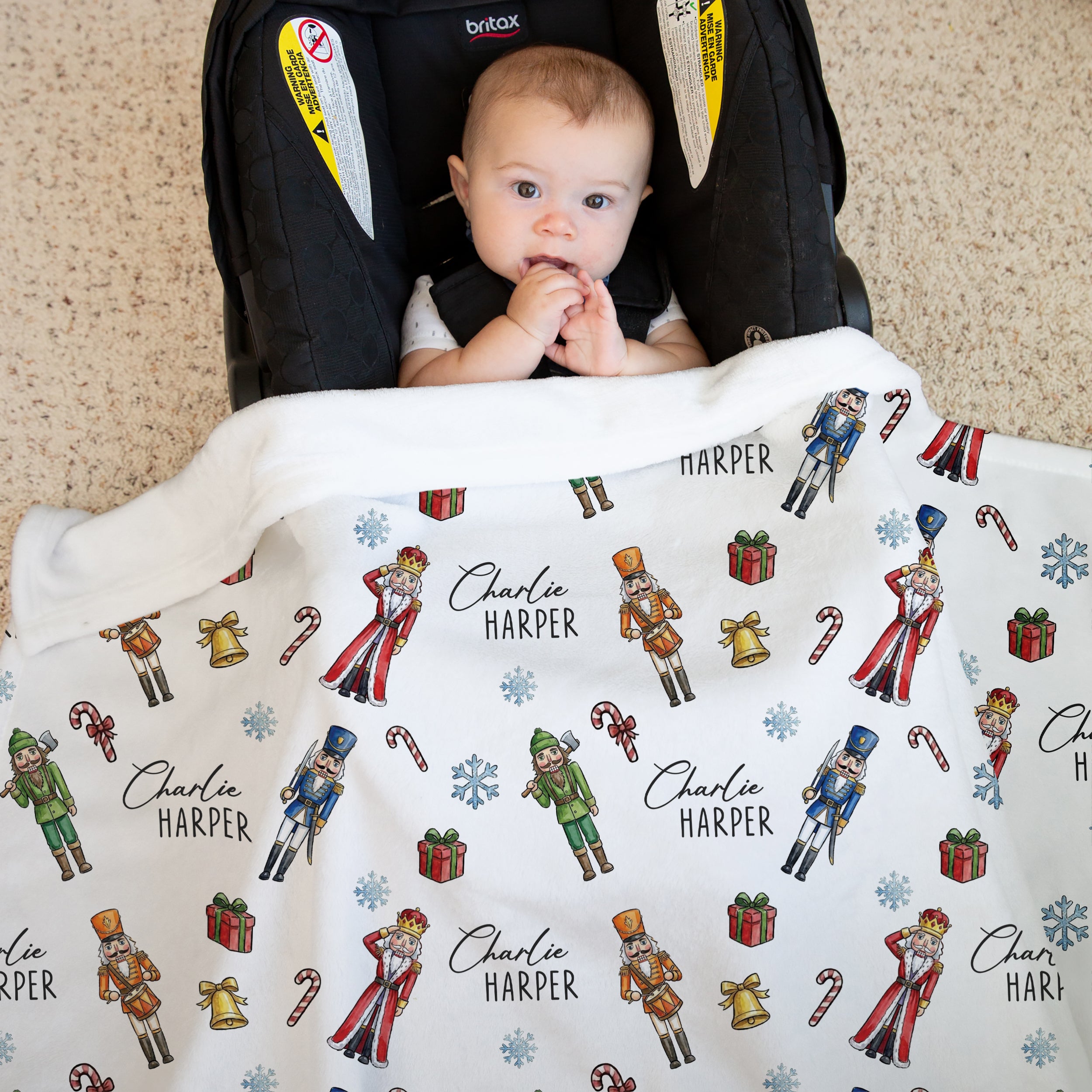 Nutcracker Personalized Kids Minky Blanket