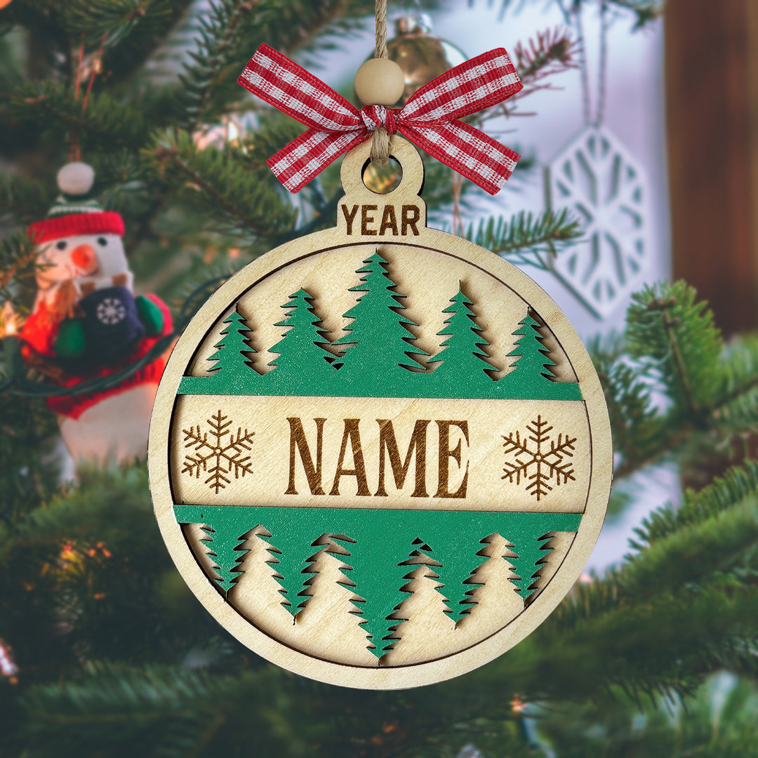 Christmas Day Personalized Wood Ornament