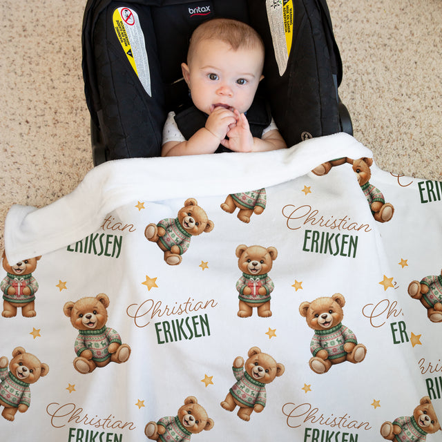 Personalized Blanket in Cozy Bear