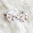 Personalized Bow Headband in Orange Butterfly