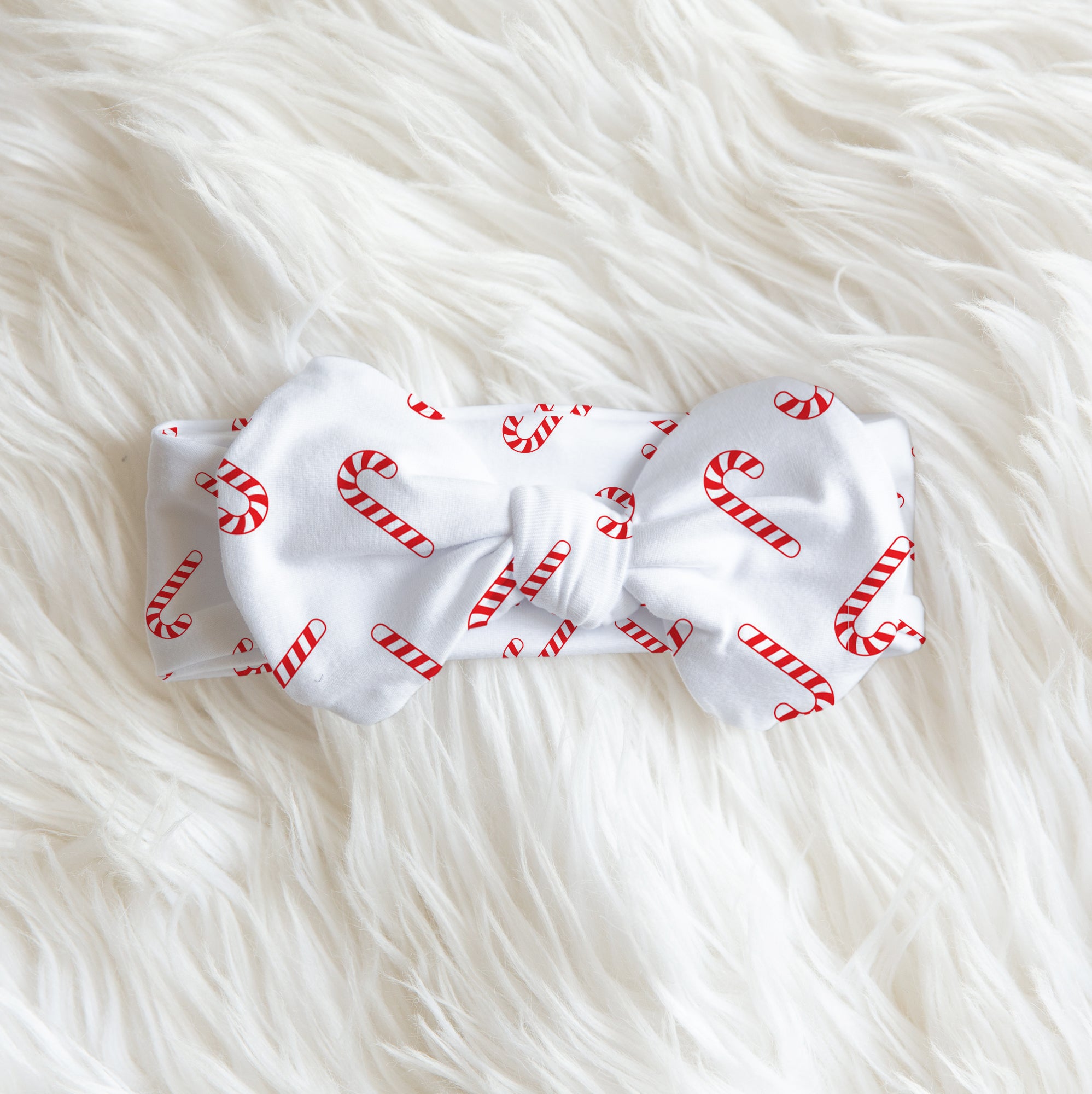 Candy Cane Personalized Bow Headband