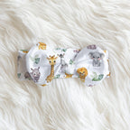 Personalized Bow Headband in Safari Animal