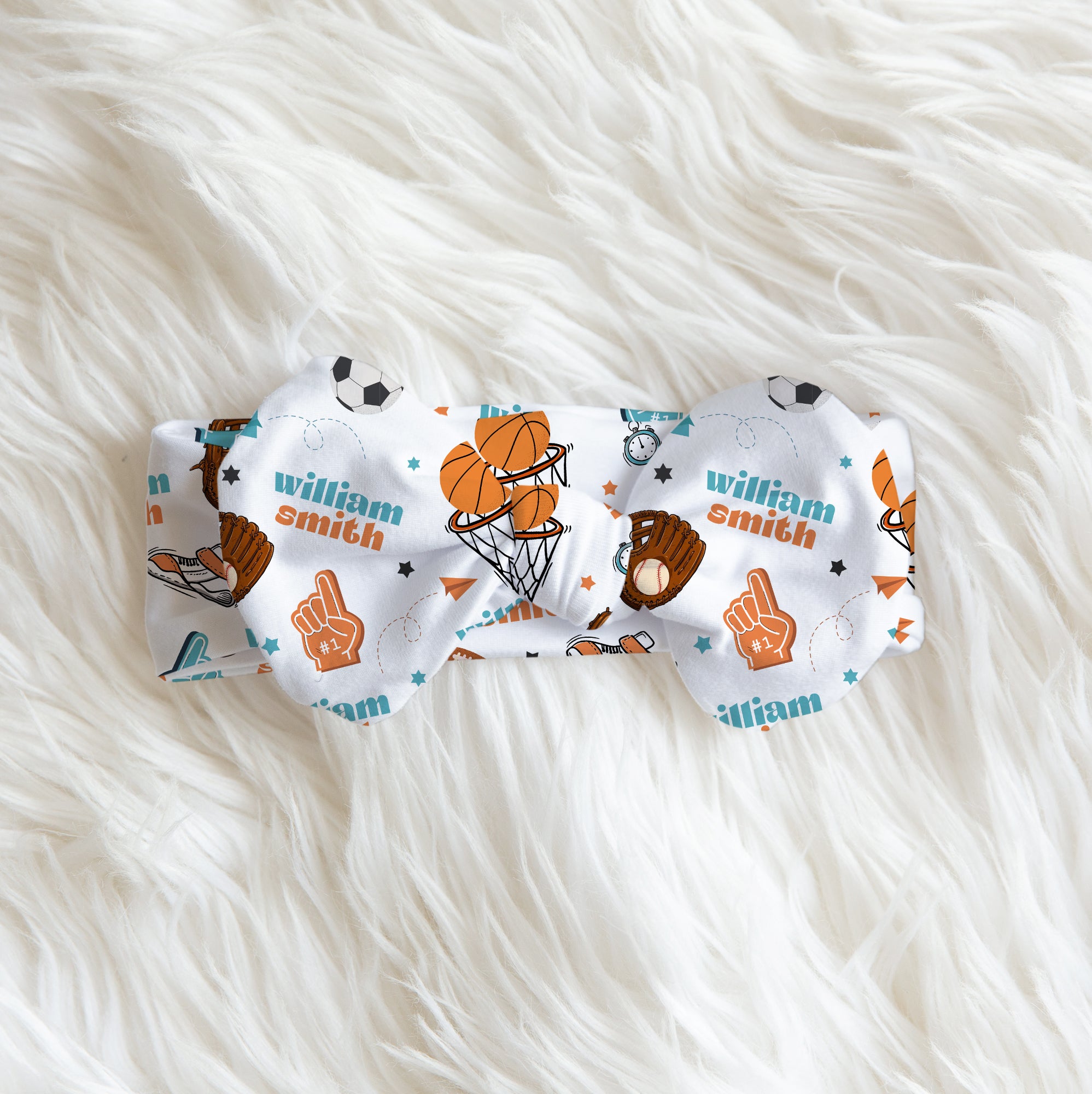 Half Time Personalized Bow Headband