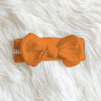 Personalized Bow Headband in Tangerine