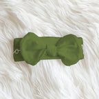 Personalized Bow Headband in Sagewood