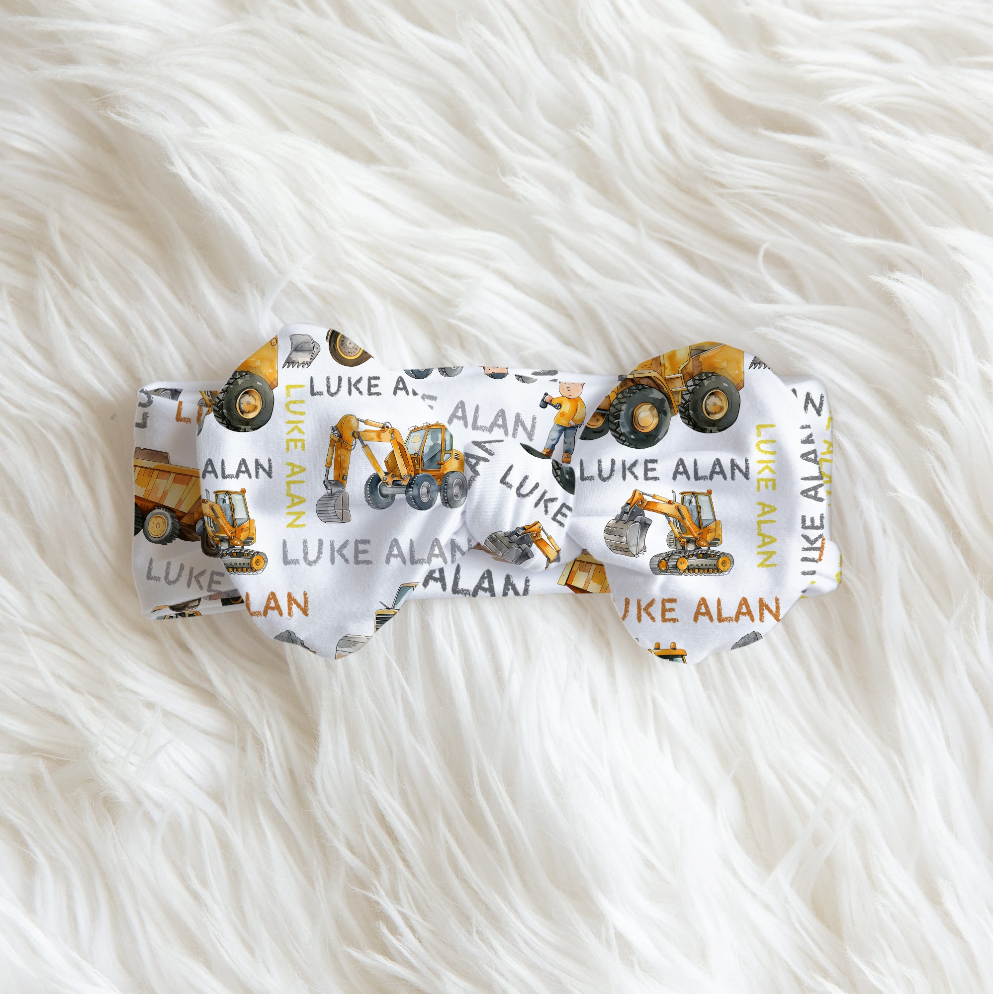 Truck Personalized Bow Headband