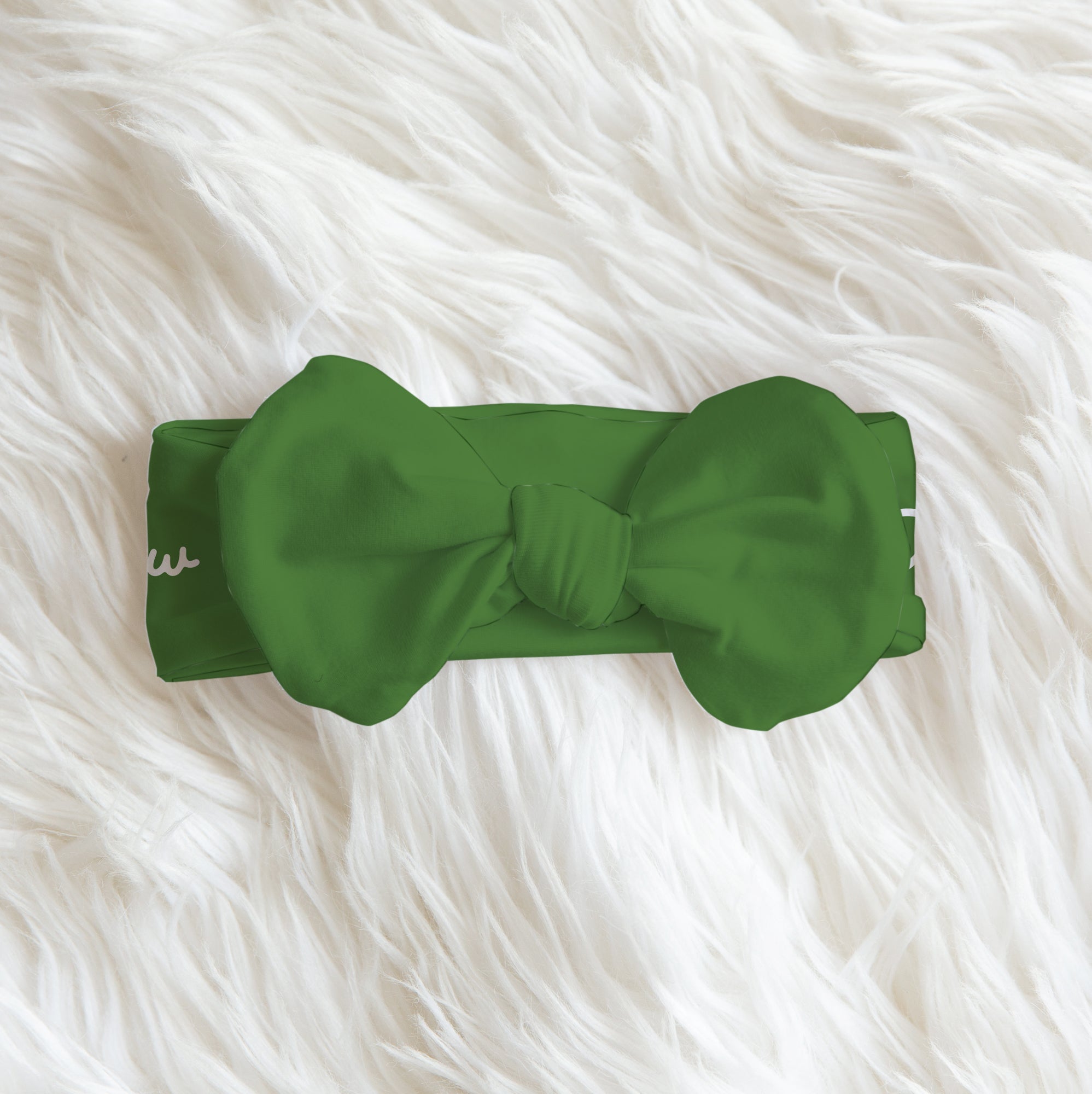 Personalized Bow Headband in Green