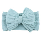 Soft Knit Bow Headband in Lake Blue