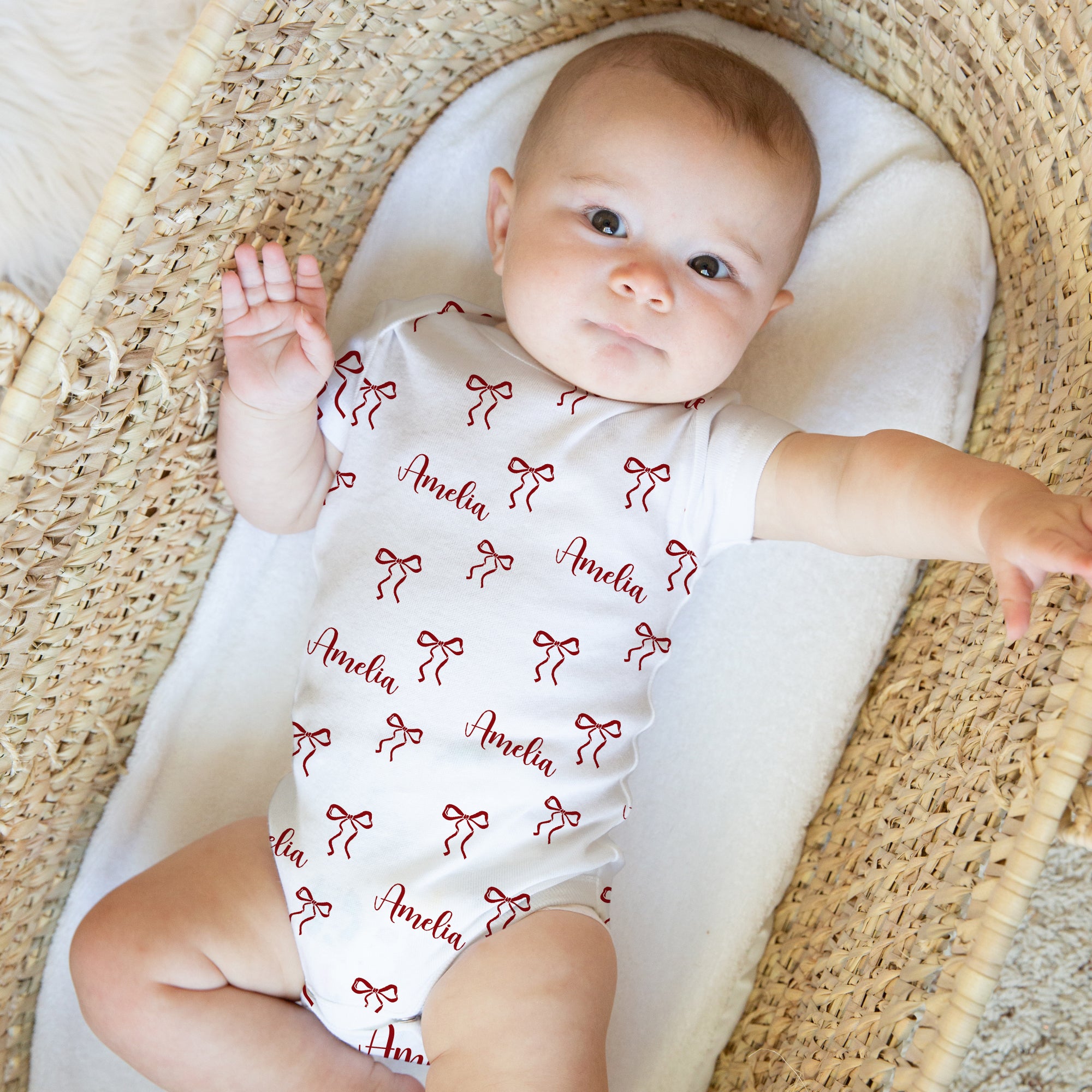 Personalized Bodysuit in Coquette Ribbon