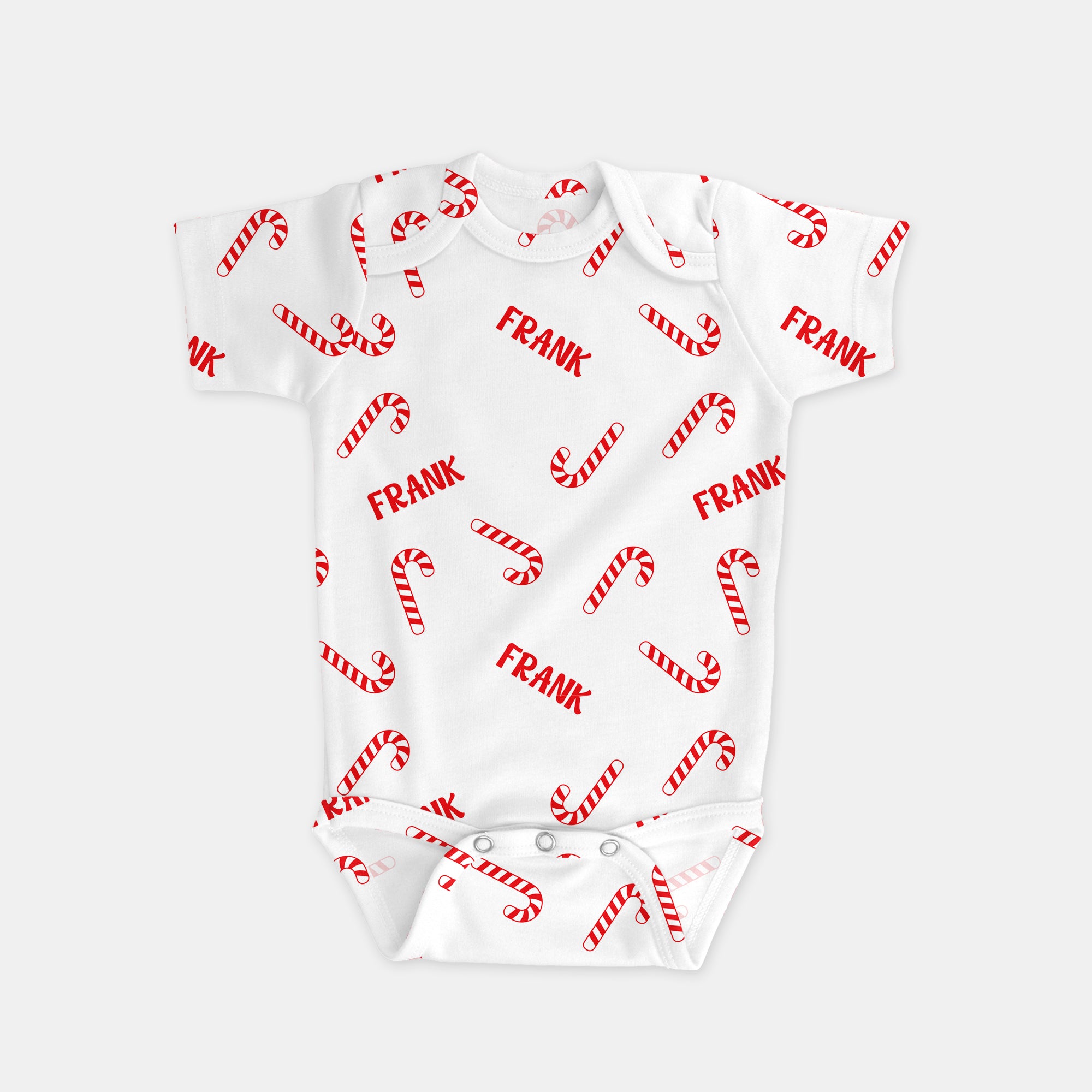 Candy Cane Personalized Graphic Bodysuit