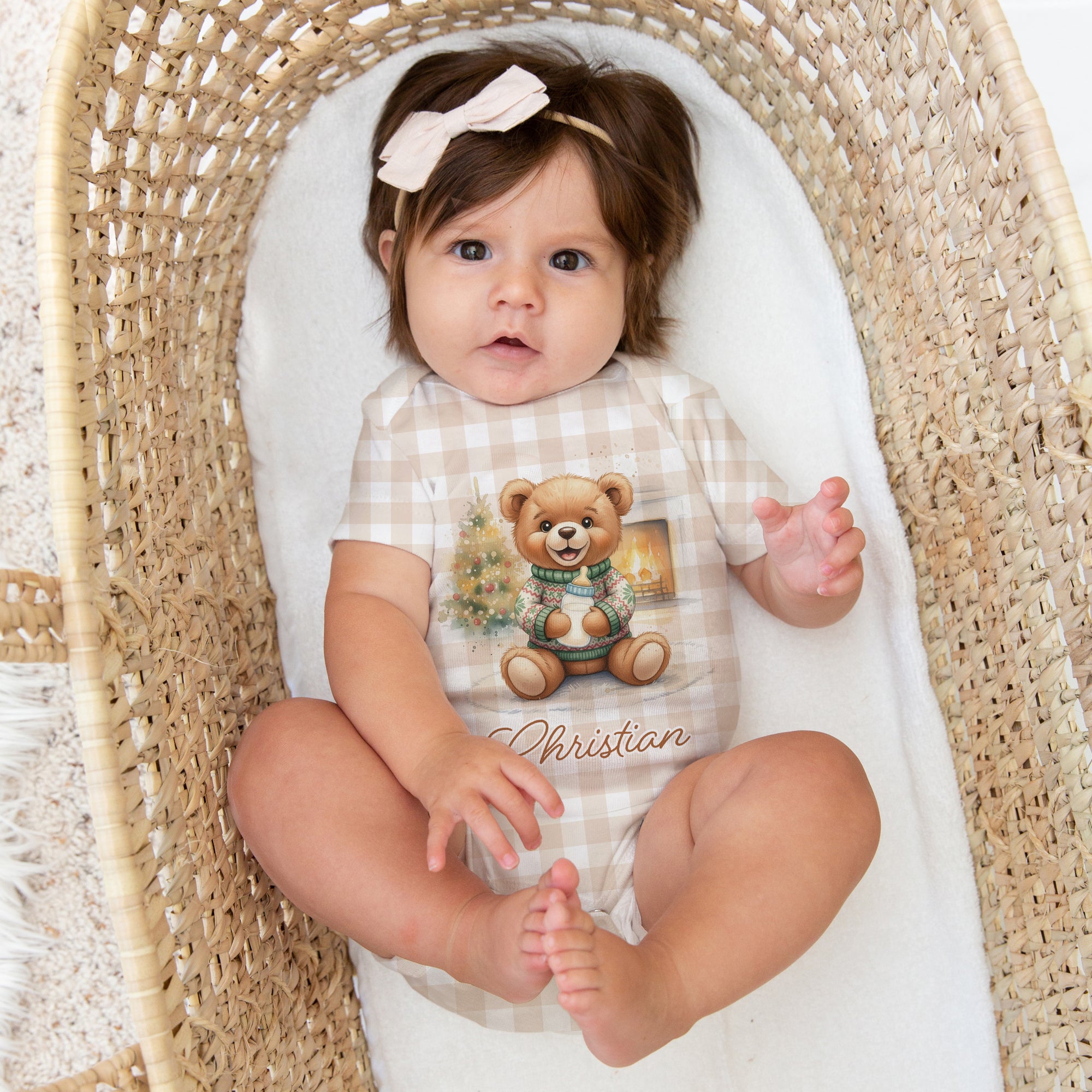 Personalized Bodysuit in Cozy Bear