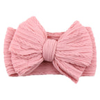 Soft Knit Bow Headband in Mauve