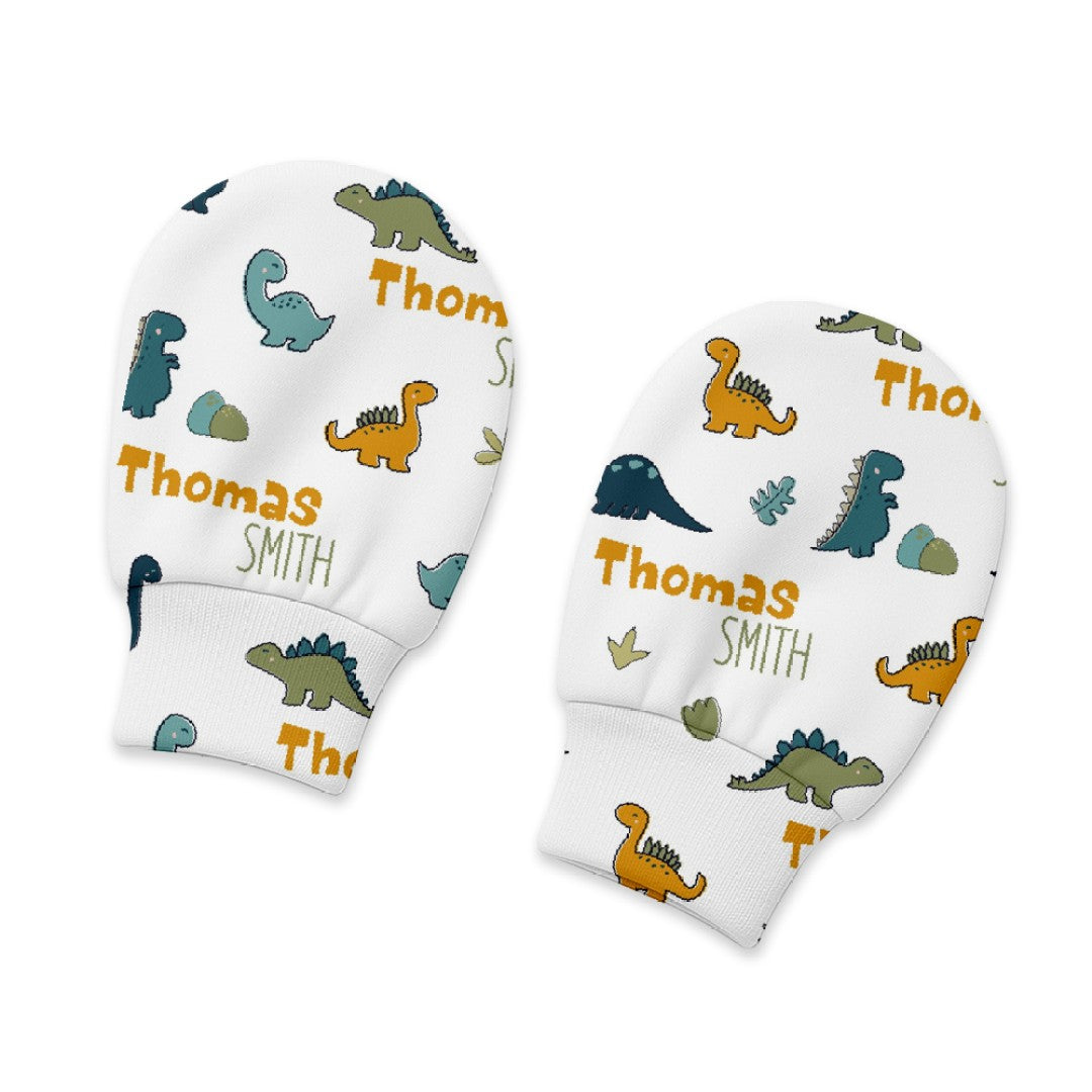 Personalized Mittens in Mini Dinosaur