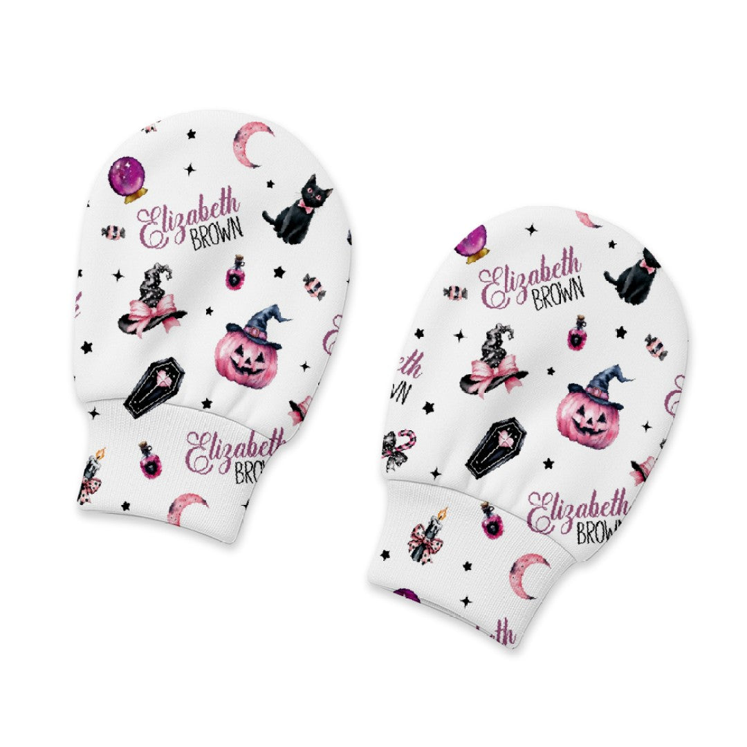 Mystic Lunar Personalized Baby Mittens