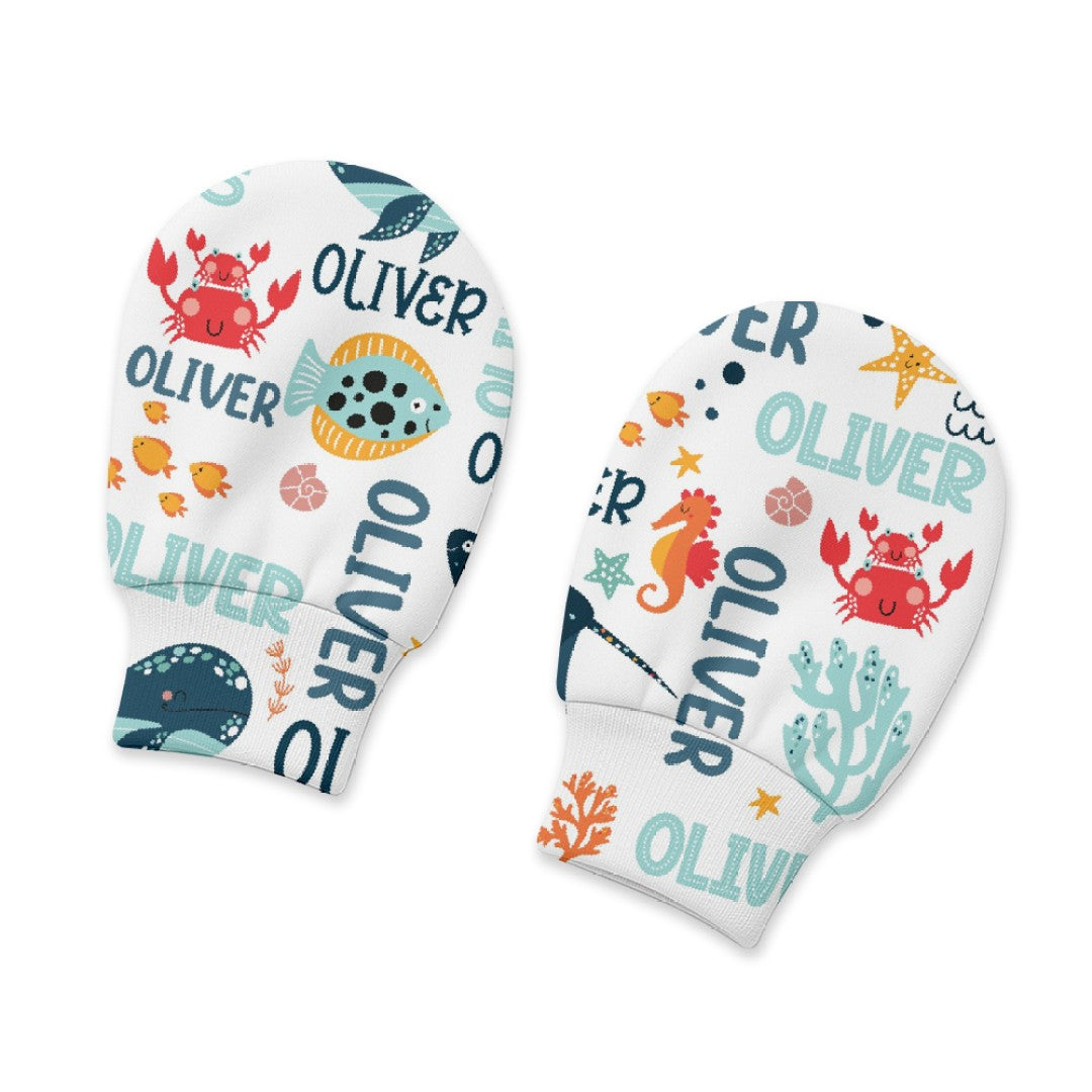 Personalized Mittens in Ocean Animals