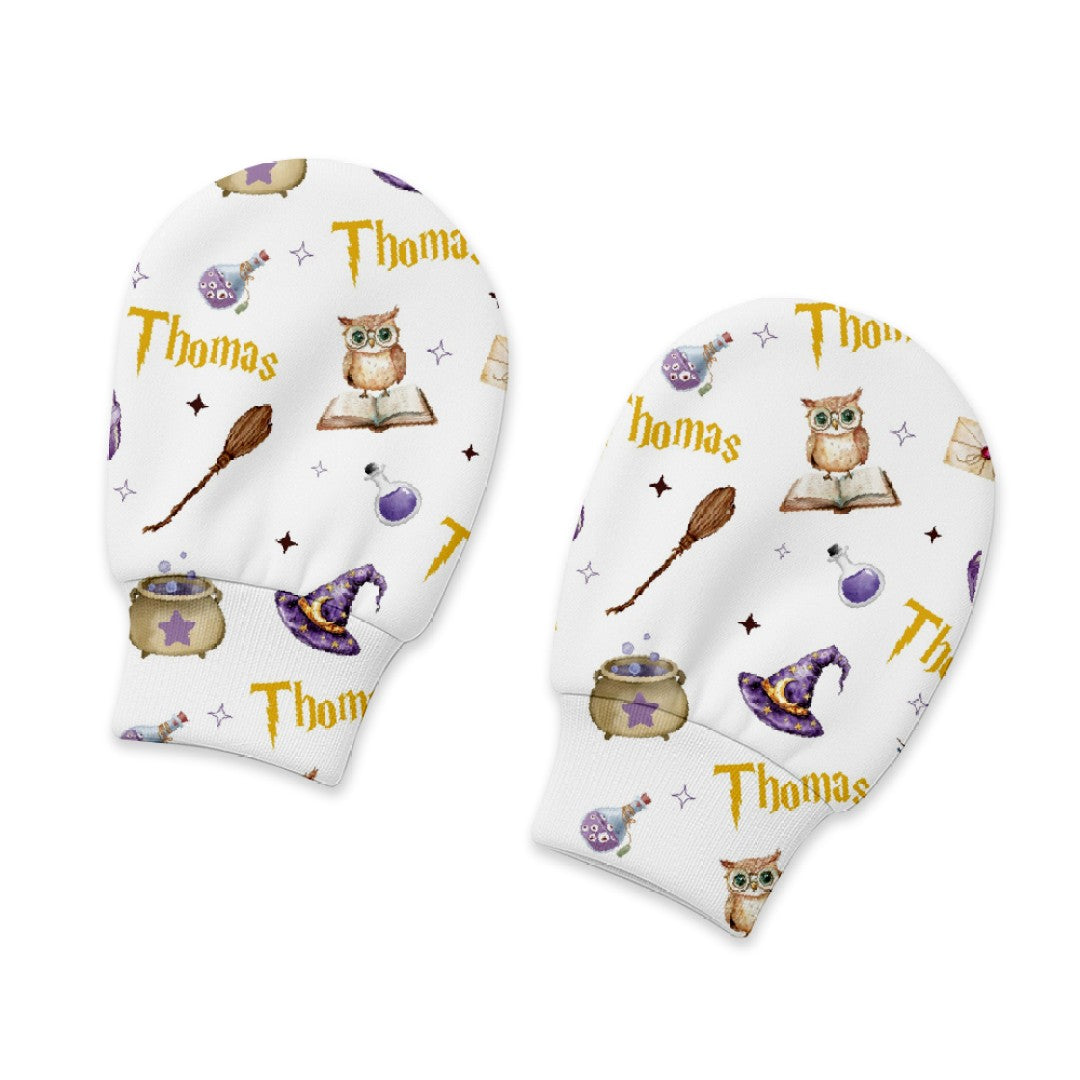Personalized Mittens in Wizard School