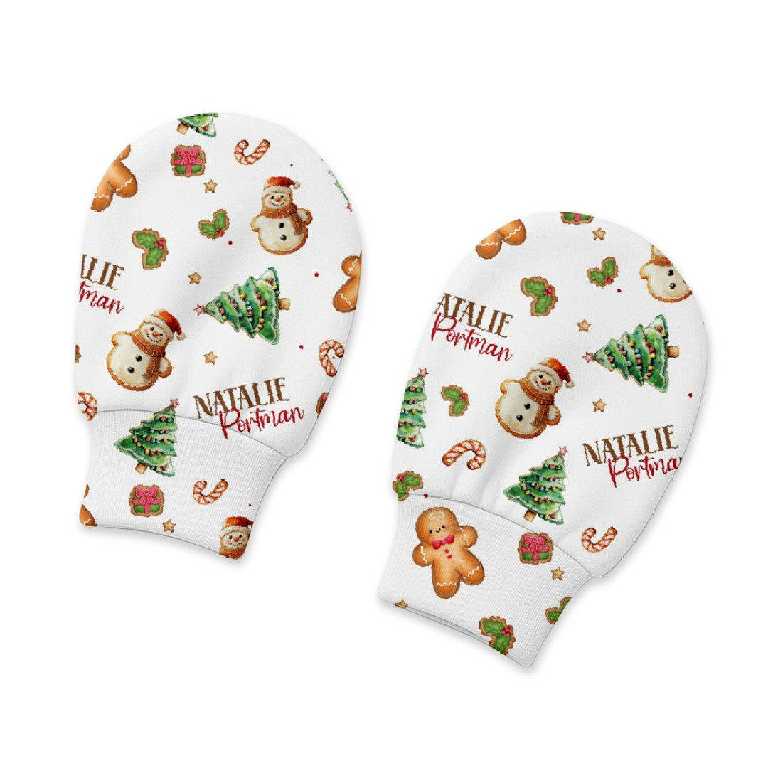 Gingerbread Personalized Baby Mittens
