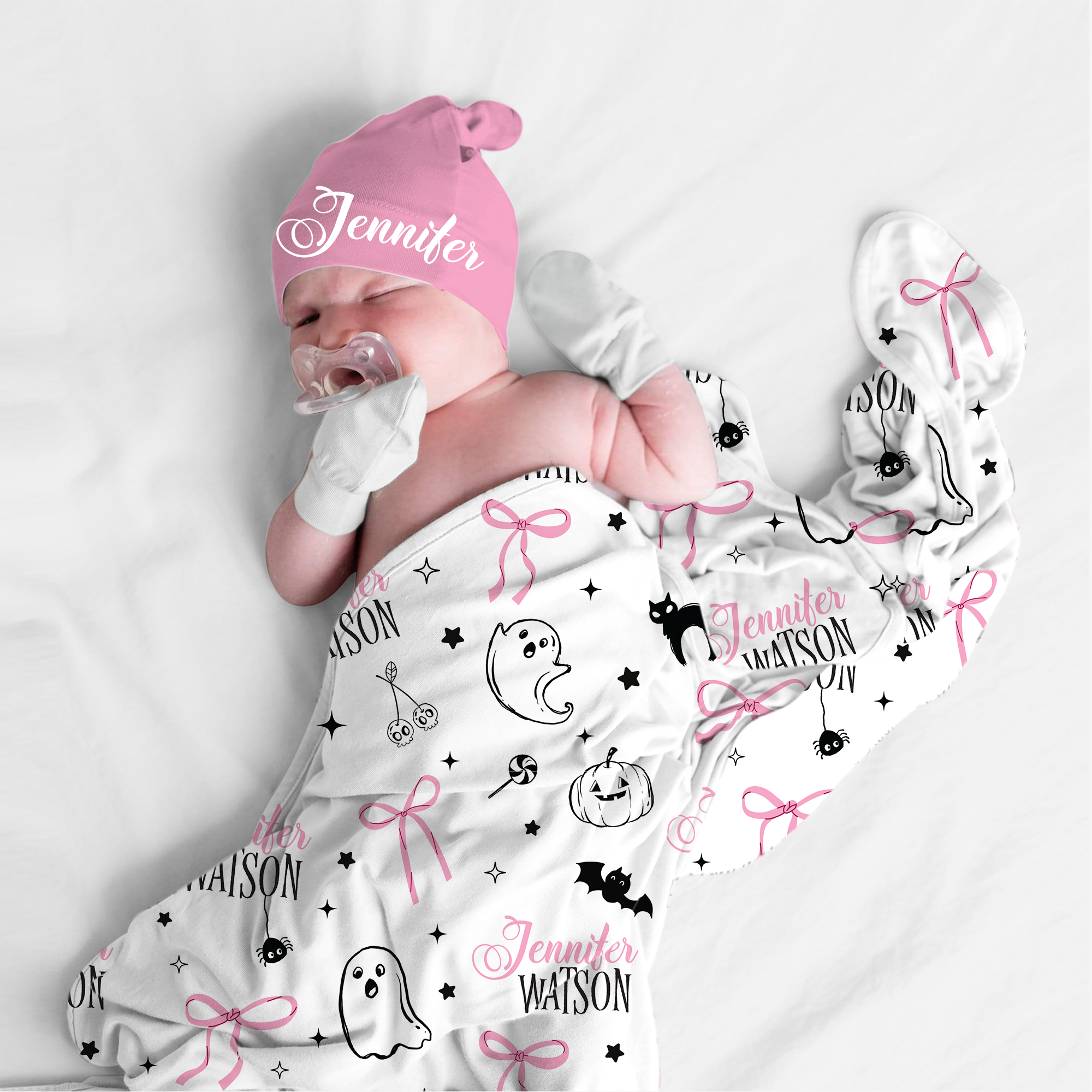 Personalized Swaddle in Boo Babes