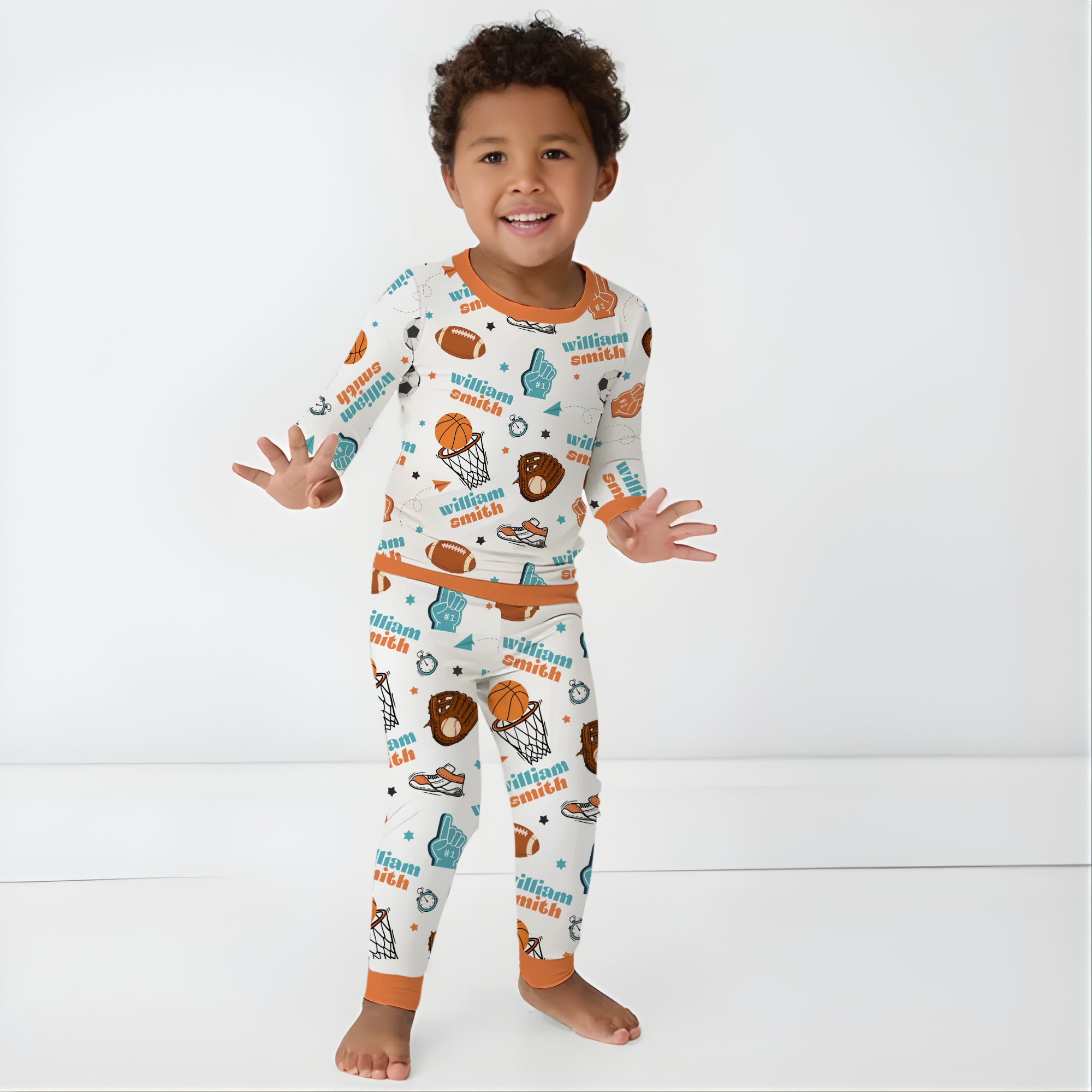 Personalized Pajama Set in Half Time