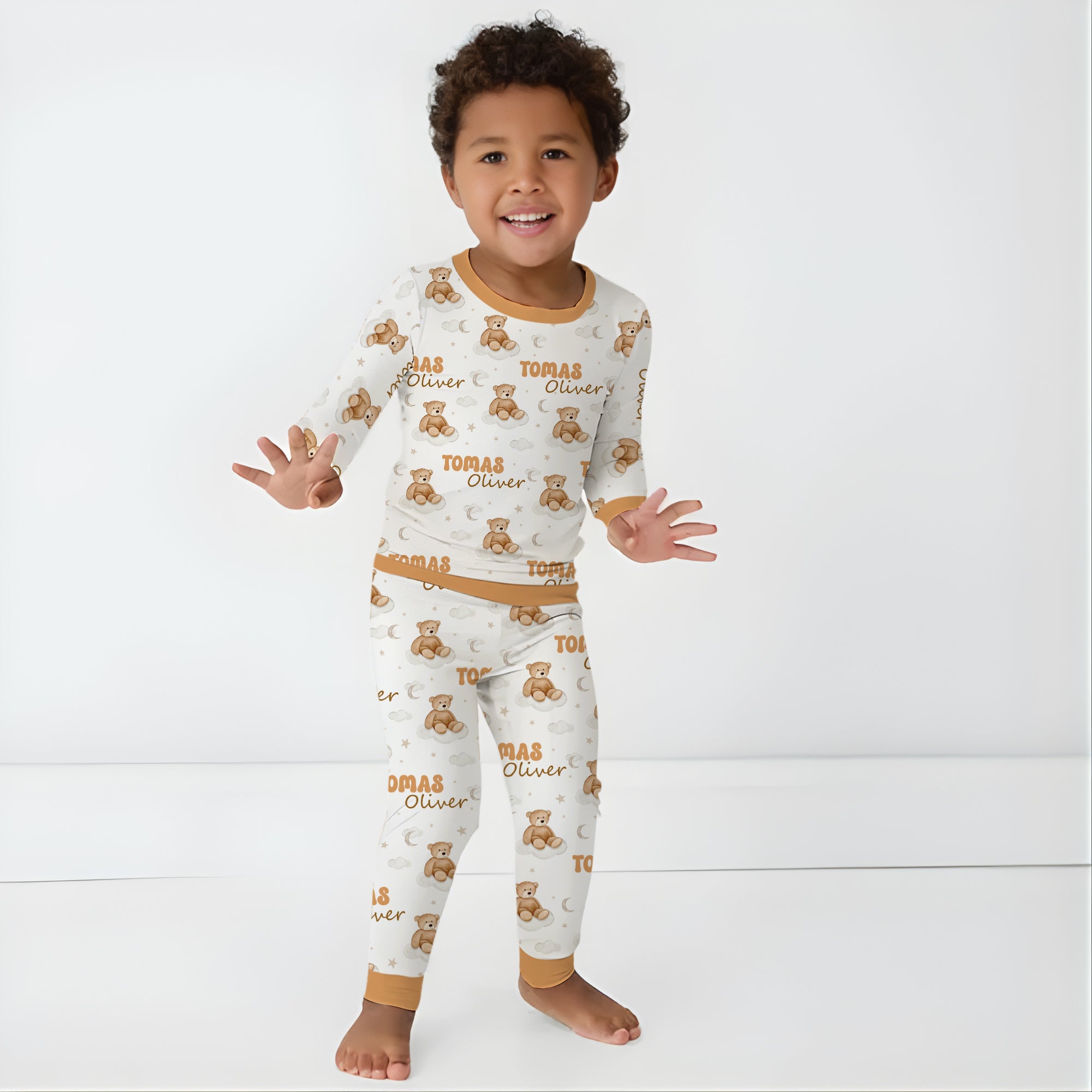 Personalized Pajama Set in Teddy Bear