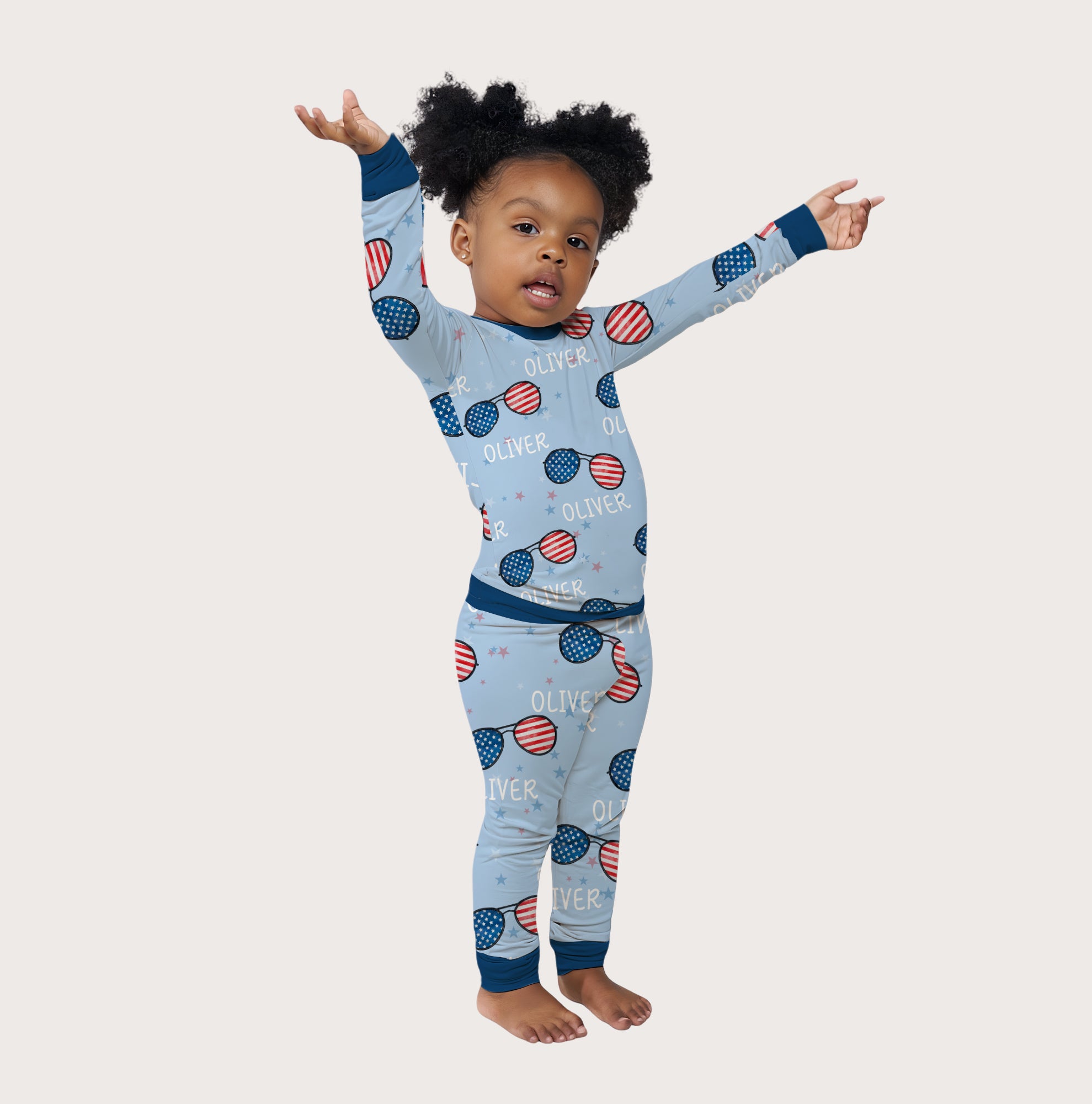 Personalized Pajama Set in Patriotic