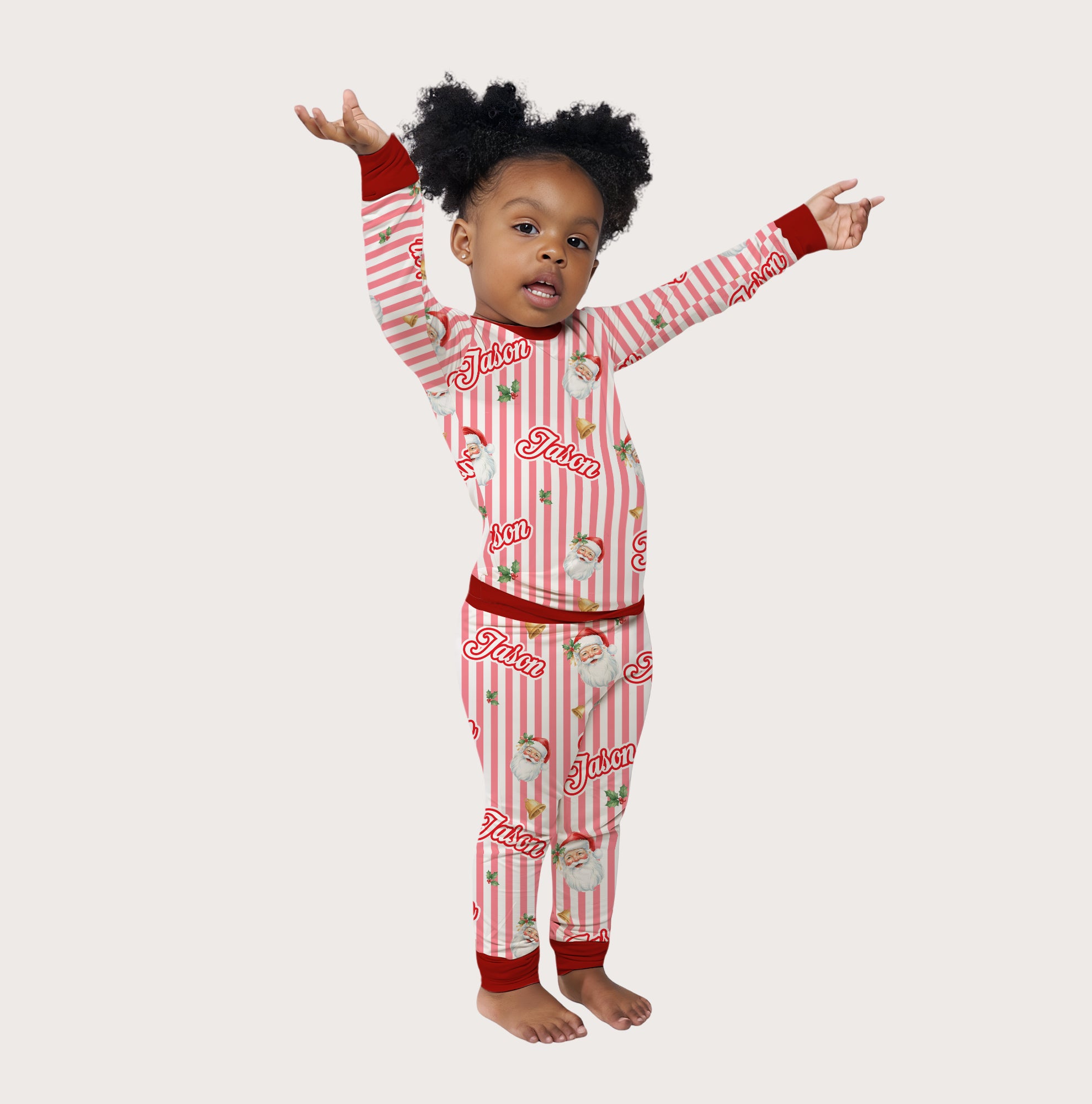 Personalized Pajama Set in Santa Baby