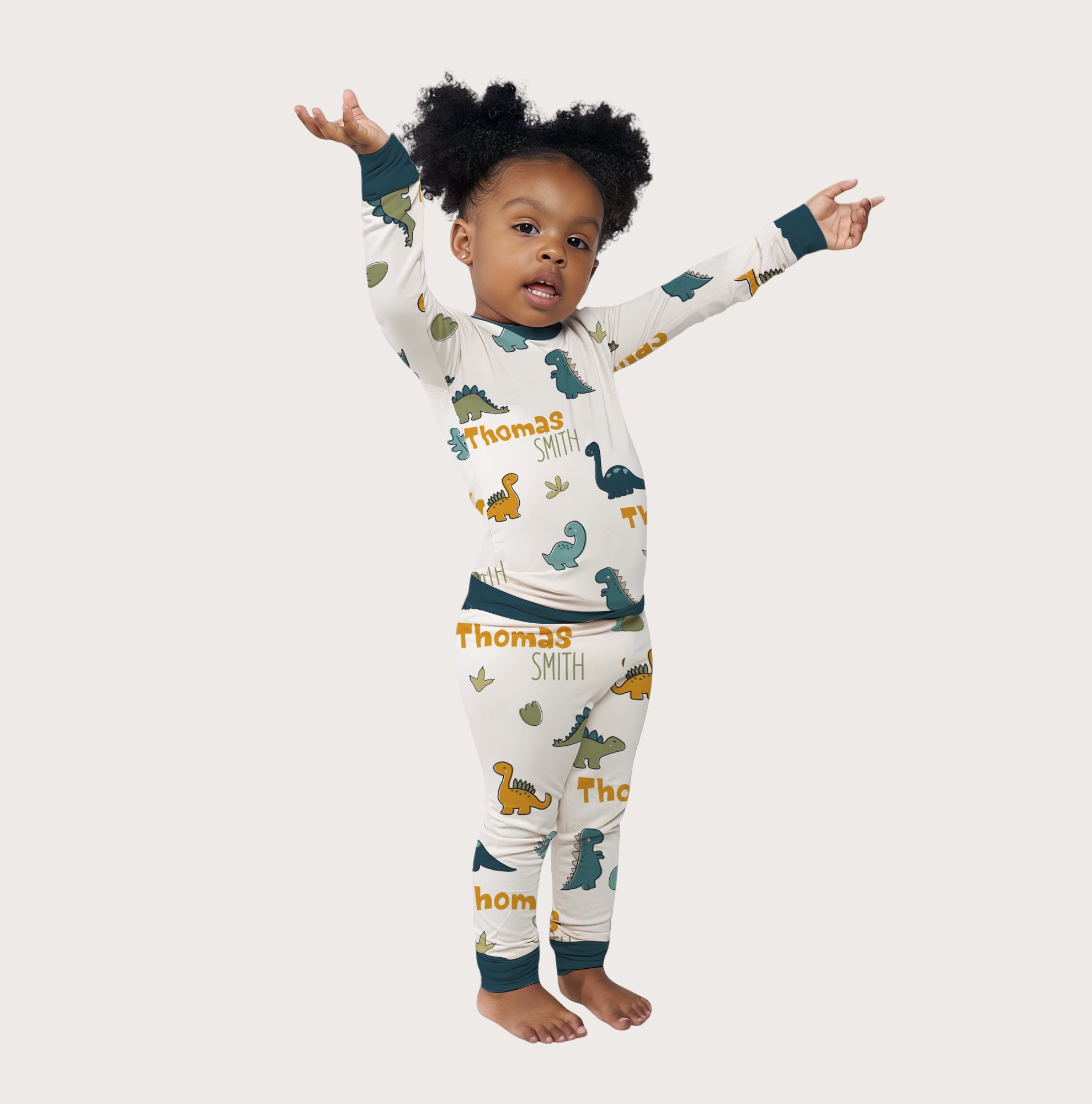 Personalized Pajama Set in Mini Dinosaur