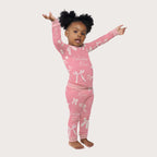 Personalized Baby Pajama Set in Pink Coquette Bow