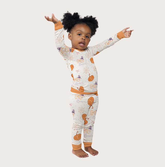 Personalized Baby Pajama Set in Little Pumpkin