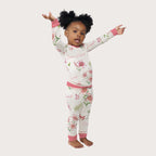 Personalized Baby Pajama Set in Pink Lilys