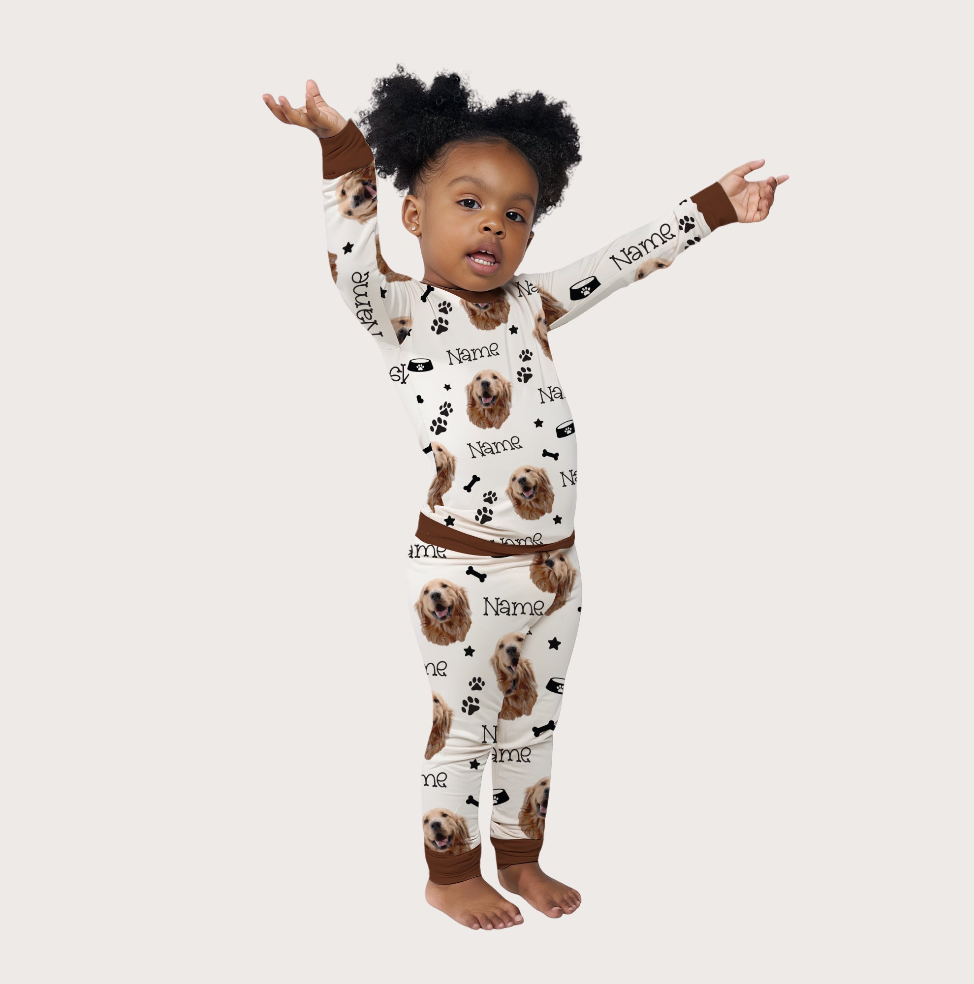 Personalized Pajama Set in Custom Dog Portrait