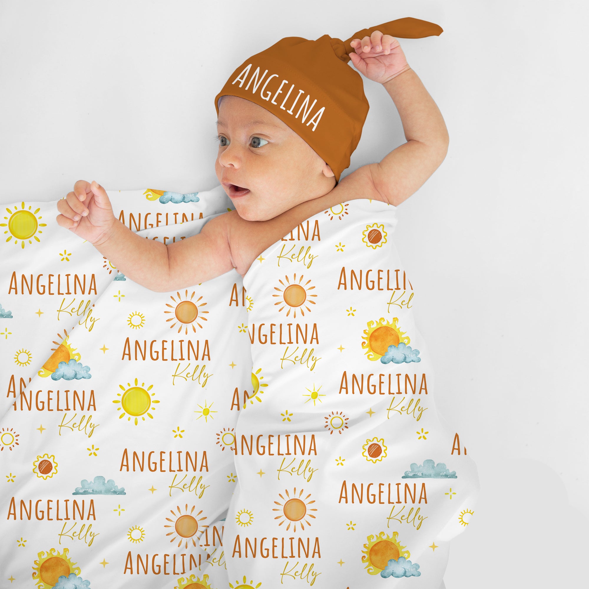 Personalized Swaddle in Sunshine
