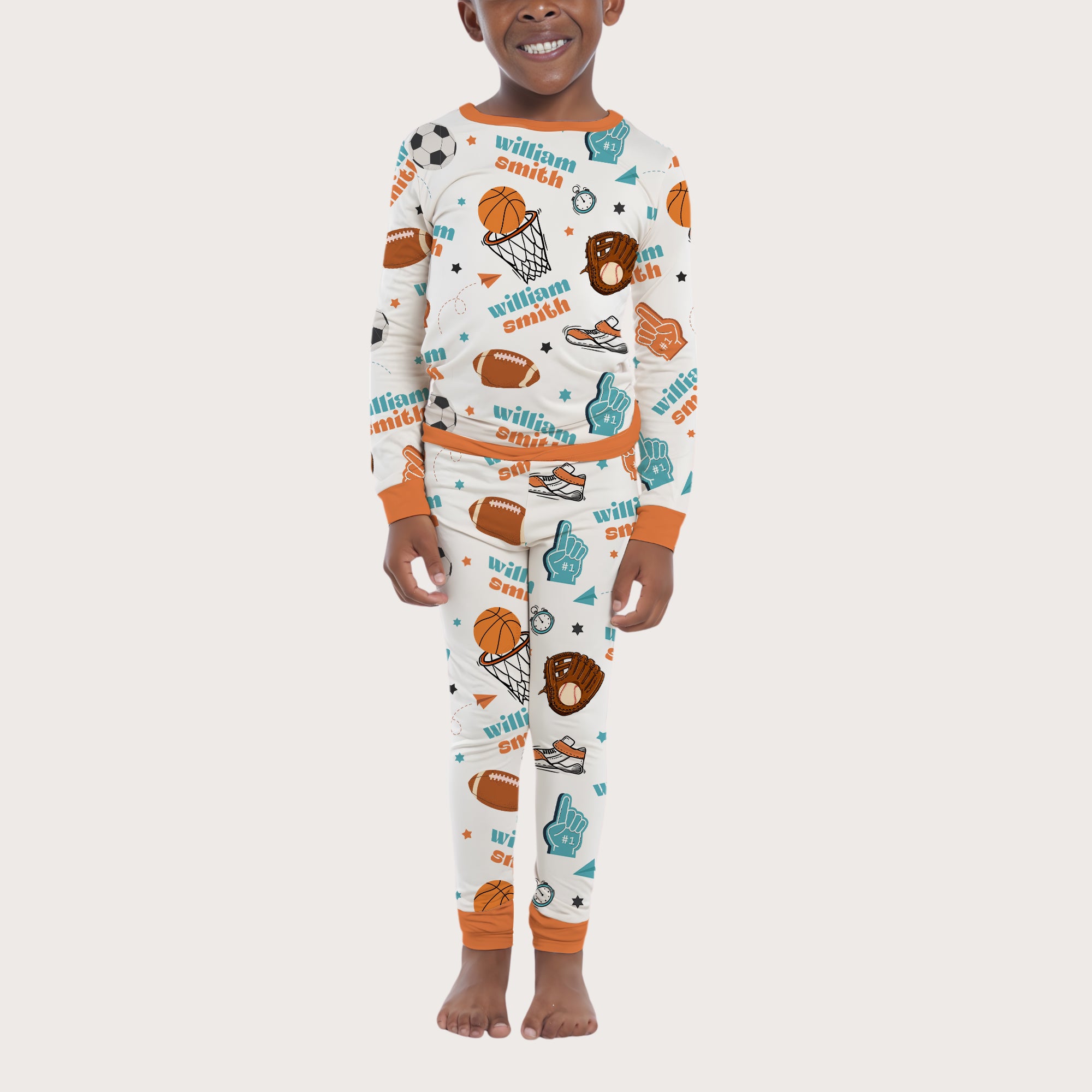 Half Time Personalized Pajama Set