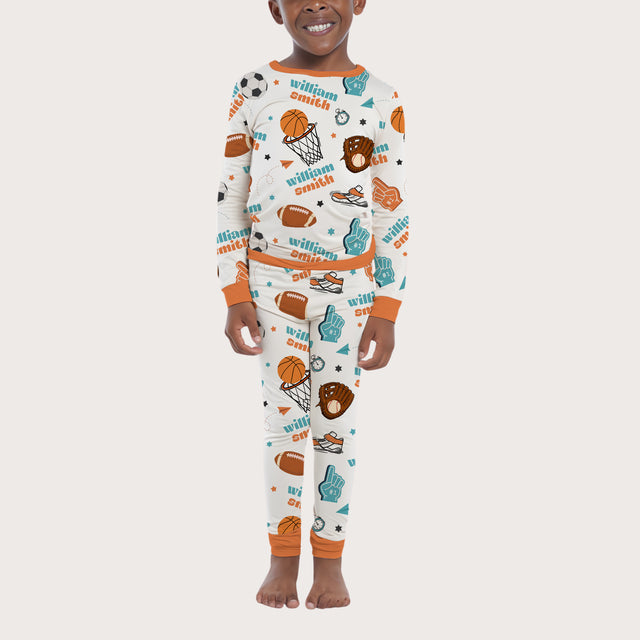 Personalized Baby Pajama Set in Half Time