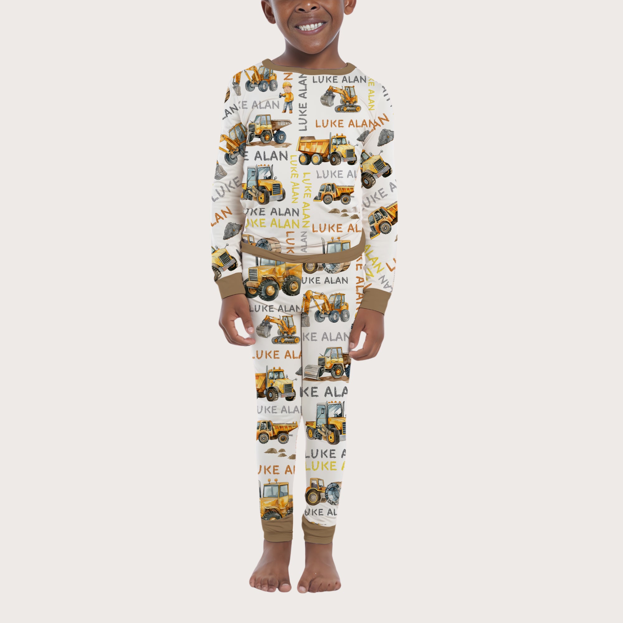Personalized Pajama Set in Truck