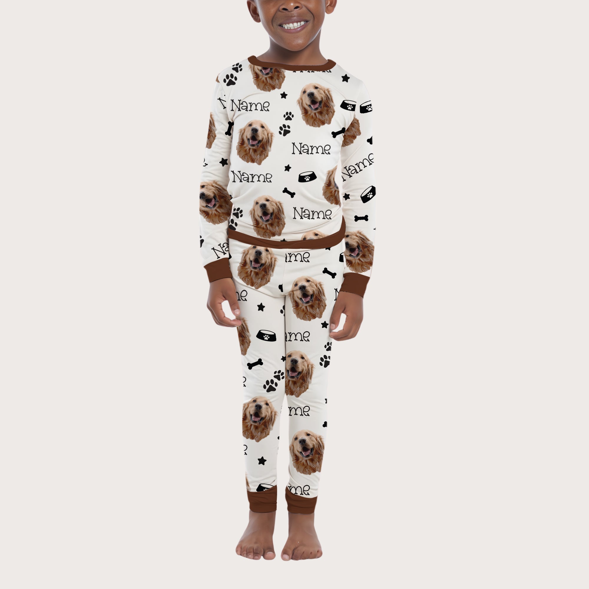 Personalized Pajama Set in Custom Dog Portrait
