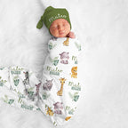 Personalized Swaddle in Safari Animal