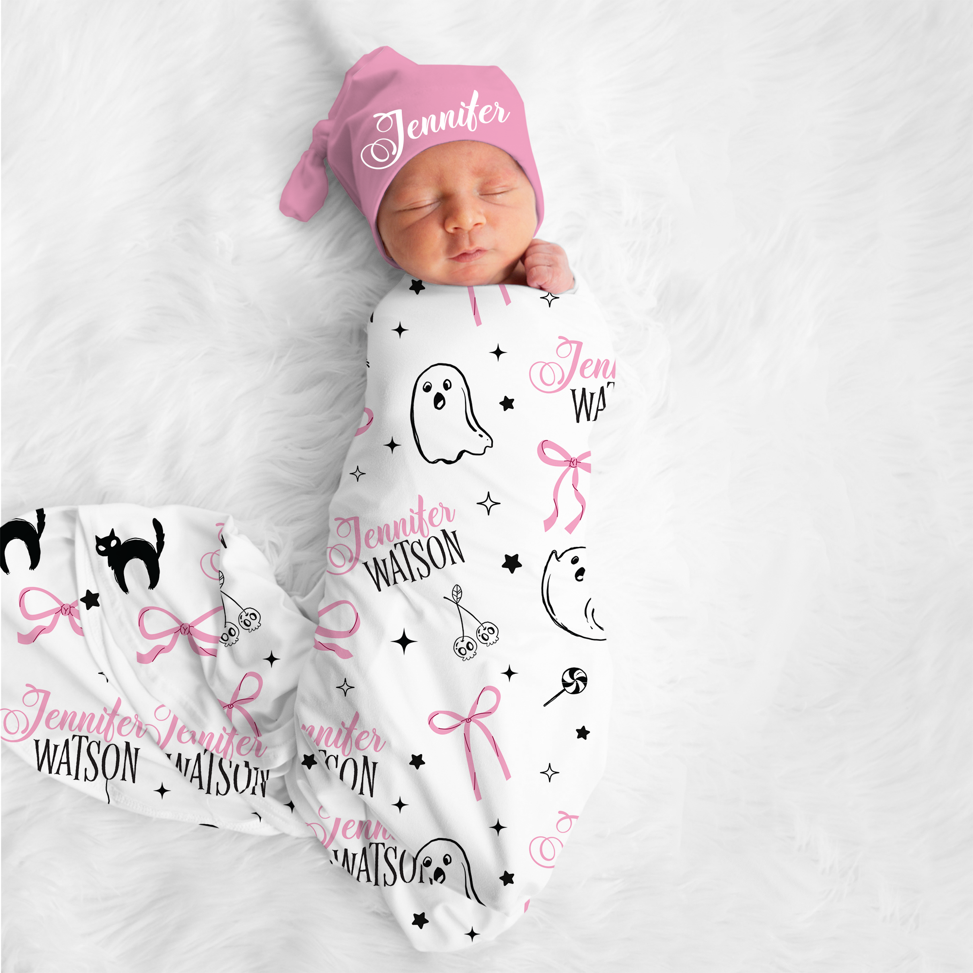 Personalized Swaddle in Boo Babes